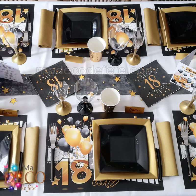 Set de table anniversaire 18 ans