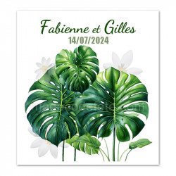 Faire-part feuille monstera