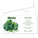 Remerciement feuilles monstera