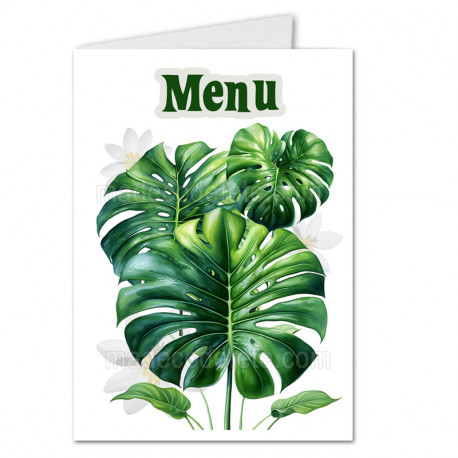 Menu feuilles monstera