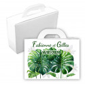 Valise dragées feuilles monstera