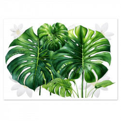 Set de table feuilles monstera