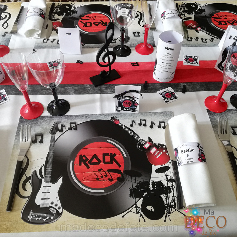 Déco de salle personnalisable Disques Rock & Roll 3 pcs à prix minis sur   !