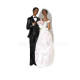 Figurine mariés couple noir