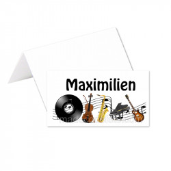 Porte-noms musique cd instruments (x24)