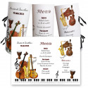 Menu rond musique instruments