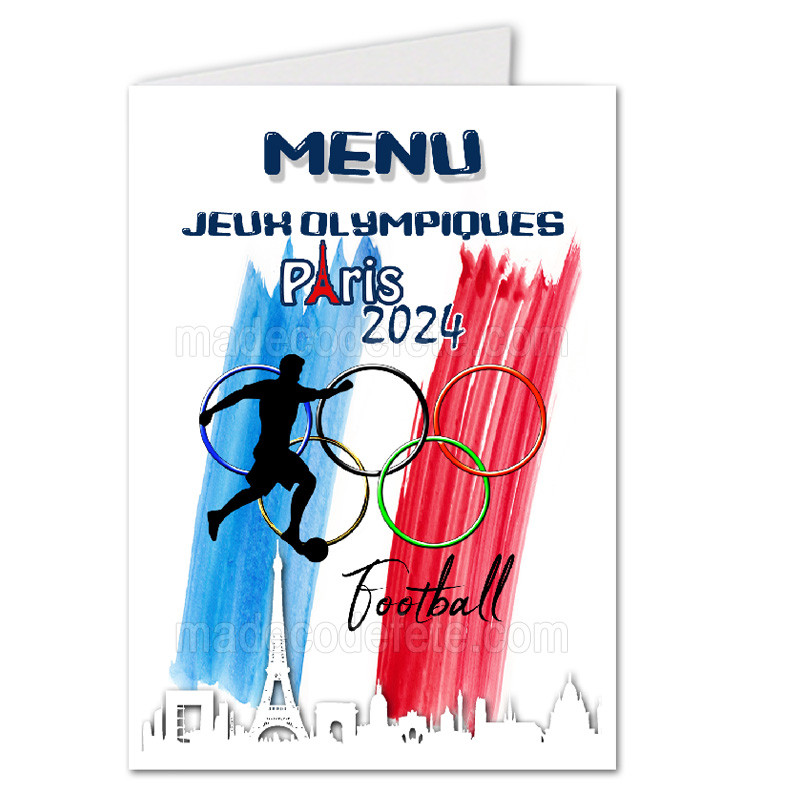 Menu thème jo paris 2024 football