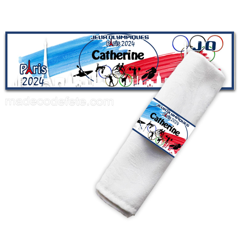 Peignoir De Bain Femme Blanc Peignoir Adulte 100% Coton, Paris 2024 Jeux Olympiques Anneaux Taille Twinzen Peignoir De Bain Femme