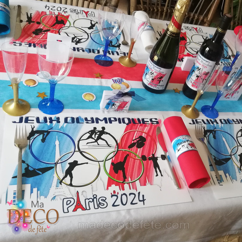 Set de table jeux olypiques paris 2024
