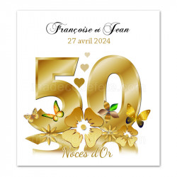 Faire-part noces d'or 50 ans