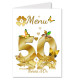 Menu 50 ans noces d'or