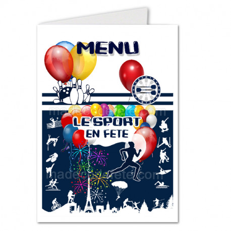 Menu Le Sport en Fête