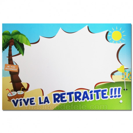 Poster livre d'or vive la retraite