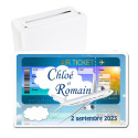 Urne personnalisée voyage billet d'avion