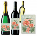 Etiquettes bouteille vert sauge terracot  X 2