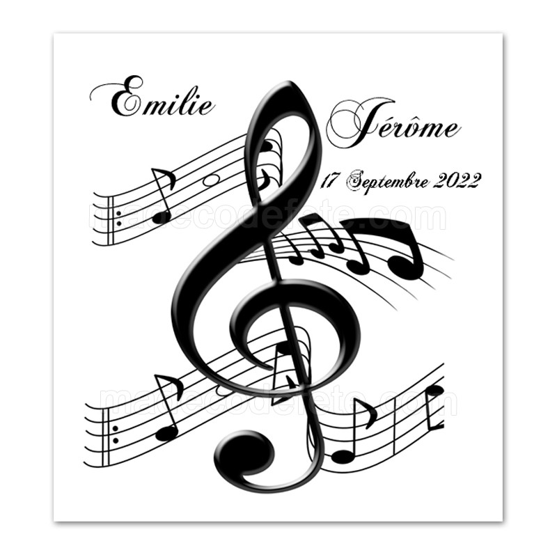 Lot De 8 Bannières Notes De Musique - Décoration Fête Thème Musical - Guirlande Papier 1.4m - Pour Anniversaire