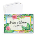 Urne personnalisée floral tropical