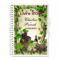 Livre d'or personnalisé thème vin