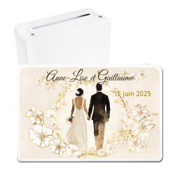 Urne à enveloppe mariage bohème