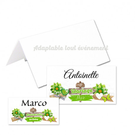 24 porte-noms pancartes vert