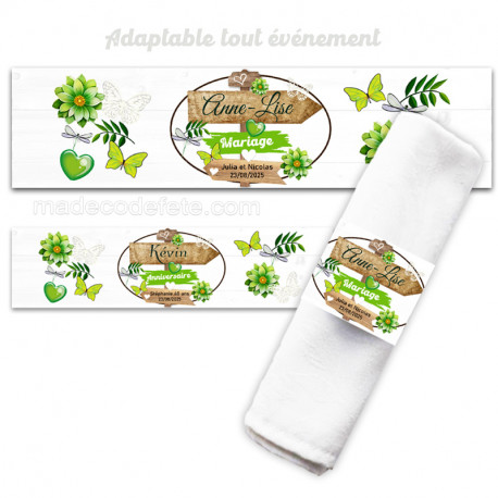 Porte-serviette pancartes vert