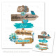 Faire-part pancartes bleu