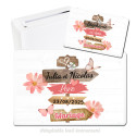 Urne personnalisée pancartes rose