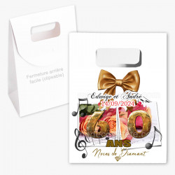 Boîte chocolats noces diamant musique