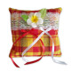 Coussin alliances madras jaune