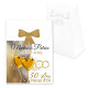 Boîte dragées noces d'or gris/or