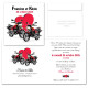 Faire-part mariage thème moto noir et rouge personnalisé