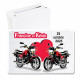 Urne mariage thème motos noir et rouge 