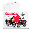 Urne mariage thème motos noir et rouge