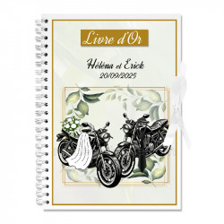 Livre d'or mariage moto
