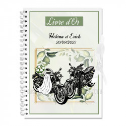 Livre d'or mariage moto