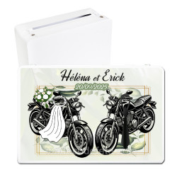 Urne mariage thème moto
