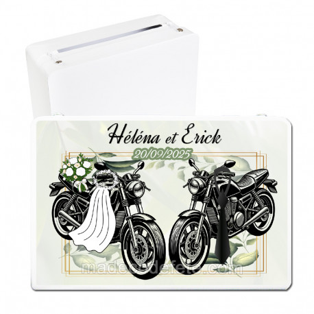 Urne mariage thème moto
