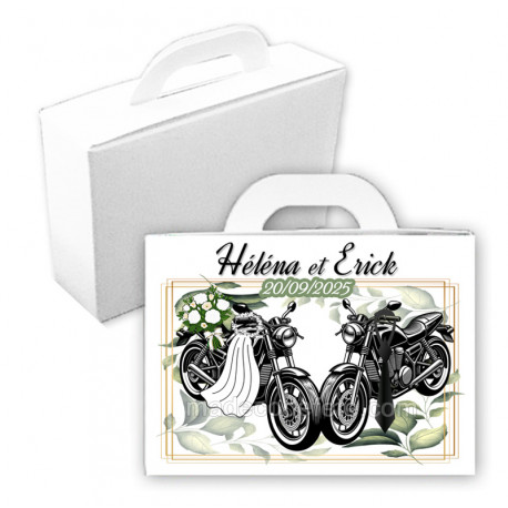 Valise à dragées mariage moto