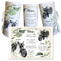 Menu cylindre mariage moto