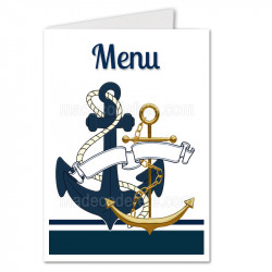 Menu thème ancres bleu/or