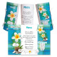 Menu rond deco madras turquoise
