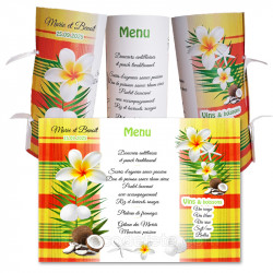 Menu rond  madras jaune
