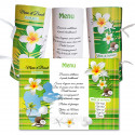 Menu rond  Madras Guadeloupe vert