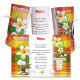 Menu rond  madras rouge