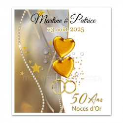 Faire-part 50 ans noces d'or 