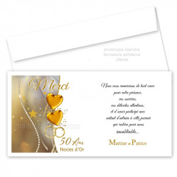Remerciement 50 ans noces d'or 
