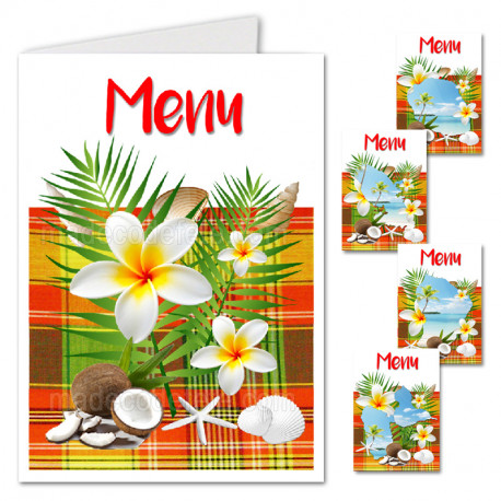 Menu madras rouge