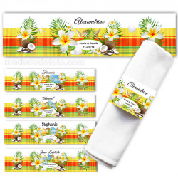 Porte-serviette madras jaune
