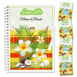 Livre d'or madras jaune