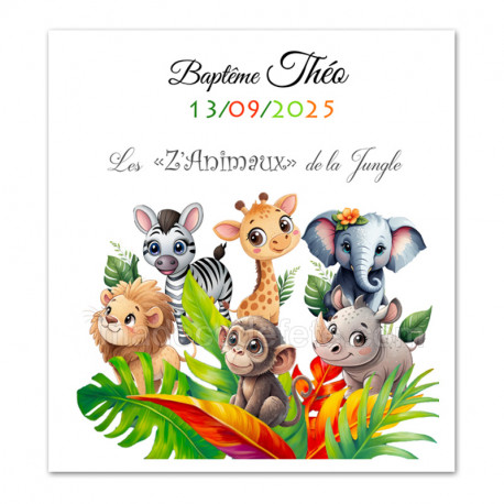 Faire-part les Z'Animaux de la jungle